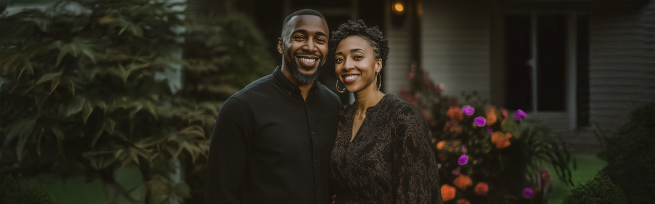 Happy couple ready to trust the process