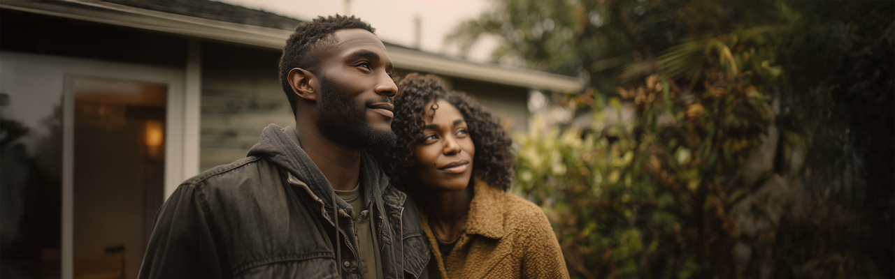 Happy couple ready to trust the process
